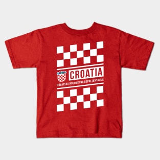 Croatia National Team Checkered Home Jersey Style Kids T-Shirt